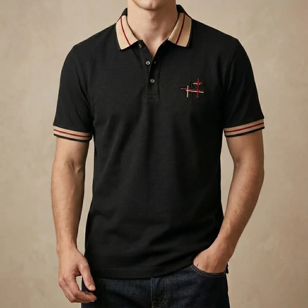 Premium Black Polo Shirt for Men | Soft Cotton